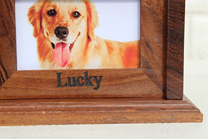 Pet urns for Dogs, Dog urns for Ashes, Wood Pet urn for Cats, Wooden urn for Pet Ashes, Keepsake for Animals, Pet Memorial (Small) - size: Small-With Text