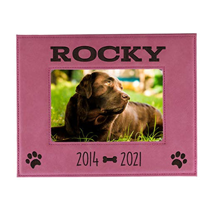My Personal Memories Custom Personalized Dog Loss Memorial Pet Remembrance Picture Frame (Pink) - color: Pink