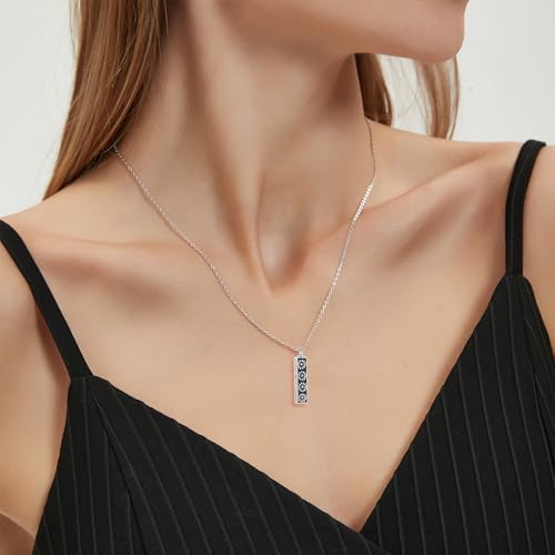 Flower Cute Animal Sterling Silver Pendant Urn Ashes Necklace for Women BF0709 - color: Bar *Daisy 1