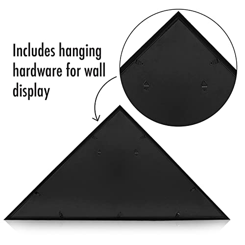 Americanflat Large Flag Display Case for Folded 5x9.5' Burial Flags - Engineered Wood Display Box for Wall or Tabletop - Silhouette Collection - Black - color: Black, style: 5x9.5 Burial Flag
