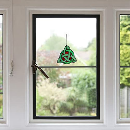 Celtic Trinity Knot Stained Glass Suncatcher for Window Hangings - color: Trintyknot B