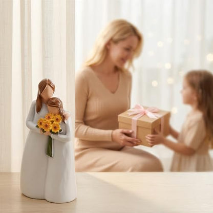 Mother Daughter Gift, Mom and Daughter's Figurines, Mom Birthday Gifts, Sculpted Hand-Painted Figure, Mom's Gifts from Daughter on Birthday, Mother's Day, Christmas, Thanksgiving, Mama Present - color: Mother Daughter Figurines