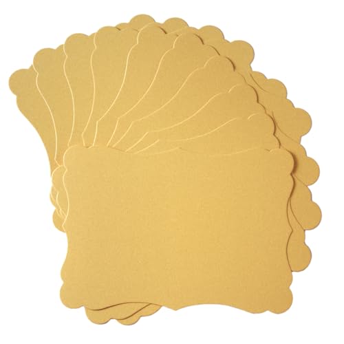 50 Pack Shiny Gold Blank Cardstock Greeting Cards, 4x6IN - color: Gold, size: 4x6IN