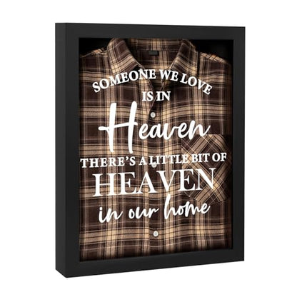 Sympathy Gifts for Loss of Loved One, Clothing Memorial Shadow Box Frame - color: Black