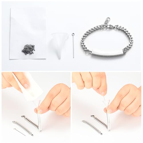 Cremation Urn Cuff Bracelet for Ashes Stainless Steel Crystal Cube Cremation Bangle Keepsake Ashes Jewelry - color: Steel
