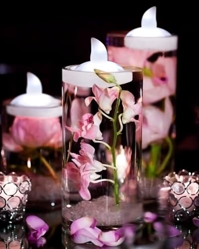 12 Pack Flameless Outdoor Waterproof LED Floating Tea Lights - color: Floating Tea Lights White Flickering