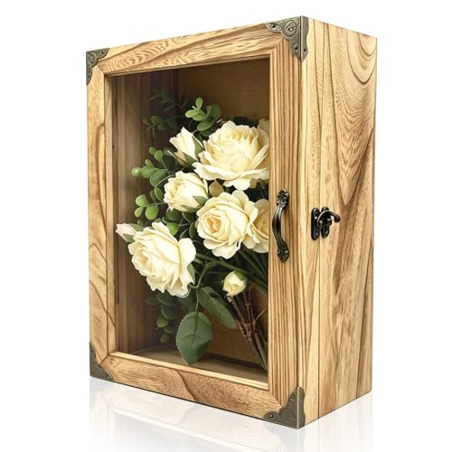 11x13 Shadow Box Frame 5" Deep Rustic Wood Display Case - color: Brown
