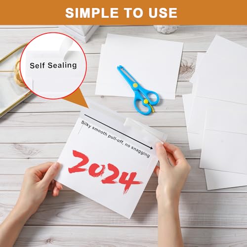 Silunkia 100 Packs Blank White Note Cards and Envelopes 4 x 6 - color: White, size: 4x6-100pcs