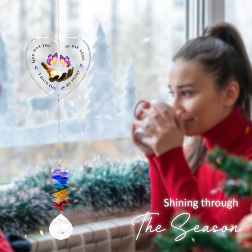 Glass Ornament Suncatcher - I Have You in My Heart - Sympathy Gift for Loss of Loved One - Grief Heaven Keepsake - Mother's Day for Mom Dad Sisters Brothers Grandparents - color: I Have You in My Heart