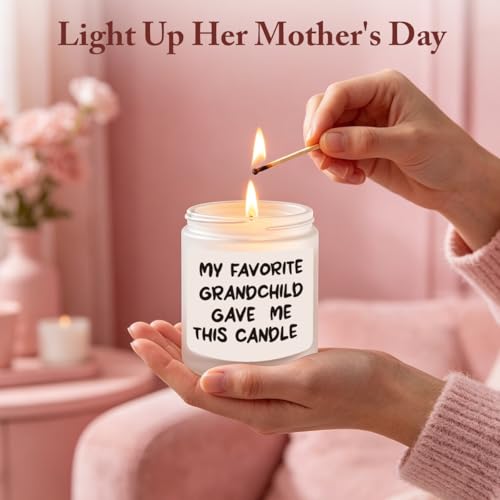 Gifts for Grandma Grandpa Novelty Lavender Scented Soy Candle Gift Unique Christmas Mothers Day Birthday Gifts Happy Retirement Retired Gift for Grandpa Grandma Grandparents - color: Favorite