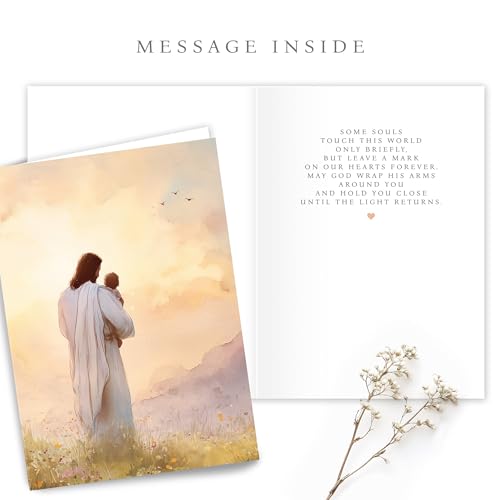 Hat Acrobat Miscarriage Sympathy Card with Envelope - Pregnancy Loss Card with Heartfelt Message Inside - Infant Loss Bereavement Gift for Grieving Mother - color: Gentle Souls