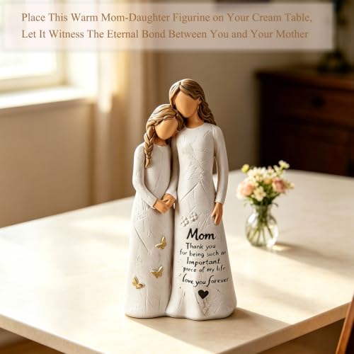Birthday Gift for Mom from Daughter, 5.5" Sentimental Gifts for Mom | Mother Daughter Embrace Hand-Painted Resin Figurine Moms Gift Ideas for Mothers Day, Birthday, Valentines Day, Christmas - style: Motherhood