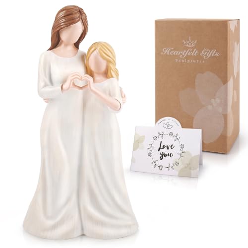 Mom Daughter Gift,Mom Birthday Gift from Daughter,Mother of the Bride Gifts - color: White-mom Daughter Heart