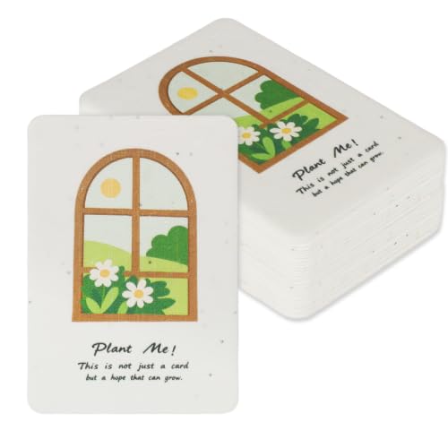 nulala 20Pack Mini Handmade Seed Paper Card (2.36" x 3.54"), Eco-Friendly with Wildflower Seeds,Unique Guest Card for Wedding Favors, Bridal Shower,Gift Box Wrapping,Celebration of Life - size: P30-2