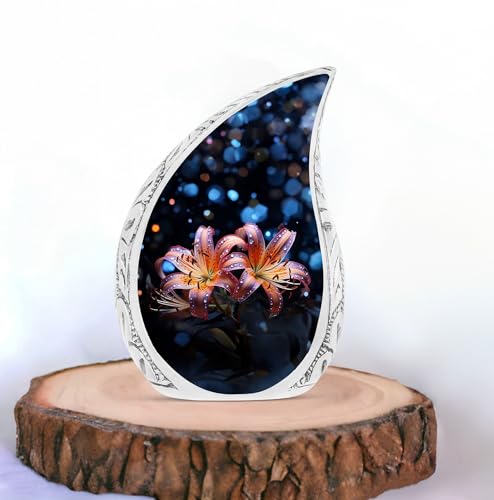 Lilly Large Urn for Adult Human Ashes, Men & Women - Unique & Decorative 10" Funeral Urn - size: Large
