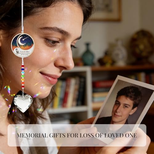 Hegelda Sympathy Gifts for Loss of Loved One Crystal Suncatcher Ornaments | Unique Condolence Memorial for Loss of Mom, Ideal Grief Bereavement Miscarriage Gifts - style: MEMORIAL