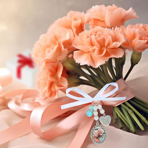 Wedding Bouquet Photo Charms Bridal Lacy Oval Bridal Charm You are Always in My Heart DIY Bouquet Picture Charm - style: One photo style