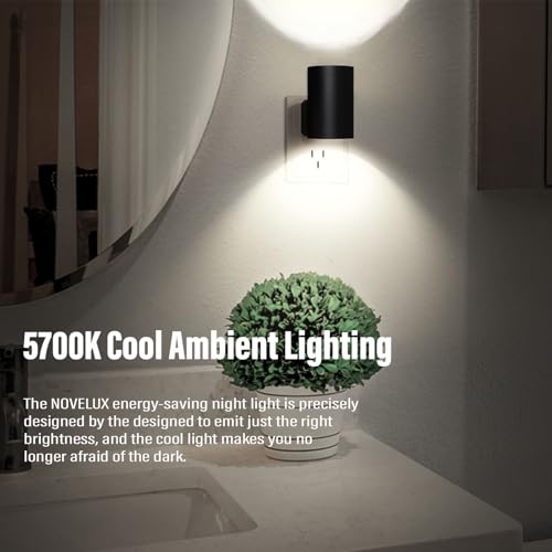 Night Lights Plug into Wall: ETL Certified Cool White 5700K Dusk to Dawn Sensor Dimmable LED Plug in Night Light for Hallway Bedroom Stairway Wall Socket - Modern Night Light(2 Pack) - color: 5700K