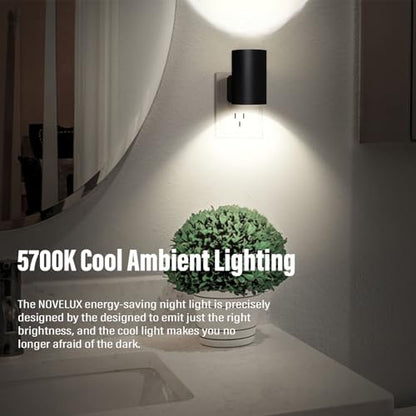 Night Lights Plug into Wall: ETL Certified Cool White 5700K Dusk to Dawn Sensor Dimmable LED Plug in Night Light for Hallway Bedroom Stairway Wall Socket - Modern Night Light(2 Pack) - color: 5700K