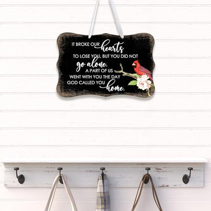 LifeSong Milestones Memorial Wall Hanging Signs Bereavement Keepsake Condolence Funeral Gift For Loss of Loved One 8x12 (It Broke Our Hearts To Lose (Black)) - color: It Broke Our Hearts To Lose (Black)