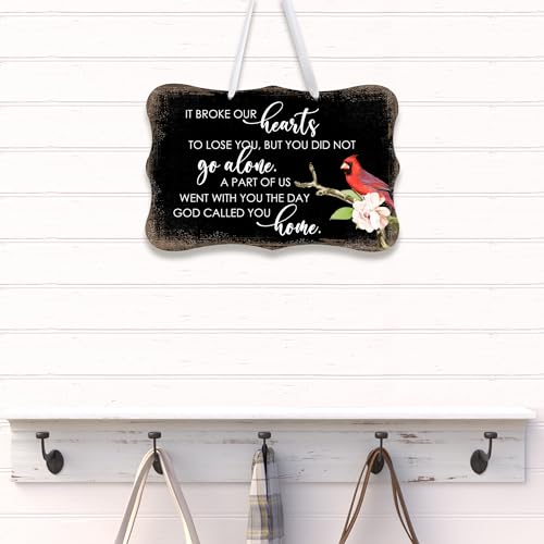 LifeSong Milestones Memorial Wall Hanging Signs Bereavement Keepsake Condolence Funeral Gift For Loss of Loved One 8x12 (It Broke Our Hearts To Lose (Black)) - color: It Broke Our Hearts To Lose (Black)
