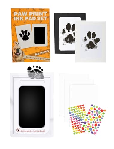 Paw Print Kit for Dogs, Inkless Clean Touch 3.1×4.9 in, Paw Print Kit for Dogs and Cats, Mess-Free for Puppies Kittens Pet Memorial - size: Medium-Large Size 1 Pack