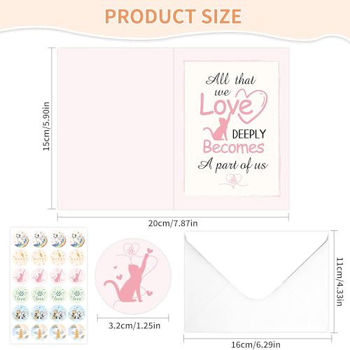 24 Pcs Loss of Pet Sympathy Cards - color: Pet Sympathy