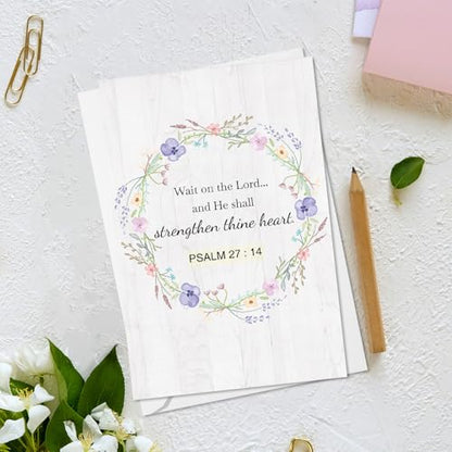 24 Pack Religious Sympathy Cards with Envelopes & Stickers, 4x6 Inch