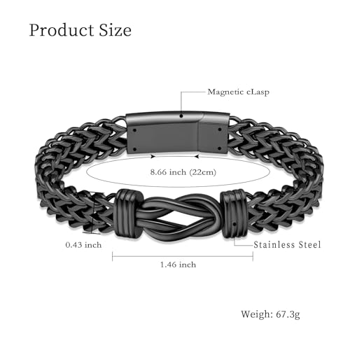 shajwo Cremation Jewelry Infinity Knot Urn Bracelet for Human Ashes for Women Men Memorial Keepsake Link Bracelet - color: Customize