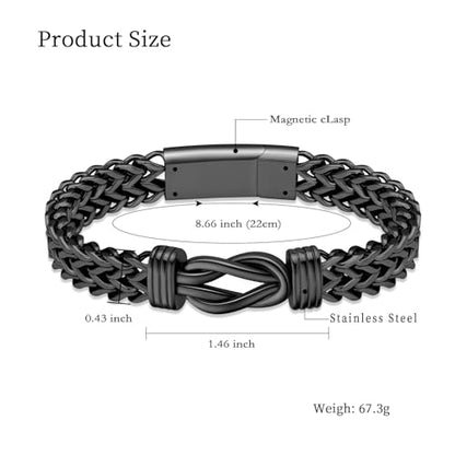 shajwo Cremation Jewelry Infinity Knot Urn Bracelet for Human Ashes for Women Men Memorial Keepsake Link Bracelet - color: Customize