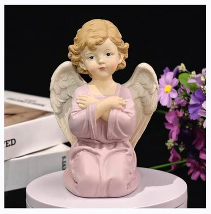 5.32 Inch Praying Angel Figurine, Resin Guardian Statue | Painted Keepsake For Mom, Daughter, Sister, Friend, Prayer Corners, Shelves, Desks, Nightstands And Sympathy Gifts - size: 5.32"H
