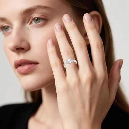 Urn Ring for Ashes Sterling Silver Urn Ring Keepsake Memorial Jewelry Gifts for Women - color: heart