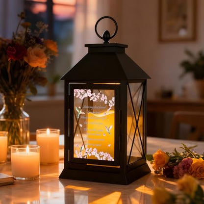 Memorial Candle Lantern with Flickering LED Candle and Remote Control Bereavement Sympathy Gifts in Memory for Loss of Sister Remembrance Gift (Sister) - color: Sister