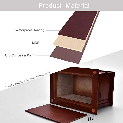 Wood Urn, Professional Wooden Urns for Human Ashes Adult,Cremation Urns (MDF) - size: 1 Count (Pack of 1)