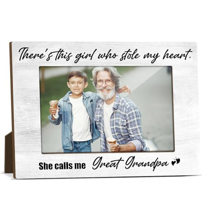 Great Grandpa Gifts Wooden Picture Frames Gift for Fathers Day Picture Frames for Desk Great Grandpa Gift of Fathers Day Modern Picture Frames Great Grandpa Picture Gifts Picture Frame 4x6 - Jk0257 - color: XK16