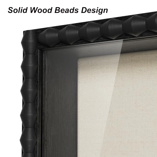 Love-KANKEI Deep Shadow Box Frame 11x14,Solid Wood Beaded Edge Frame,Black - color: Black, size: 11x14
