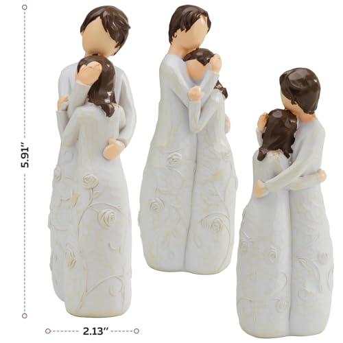 Mom and Daughter Figurines, Mom Gifts, Mothers Day, Christmas, Thanksgiving, Birthday Gifts for Mother from Daughter, Mother and Daughters Sculpted Hand-Painted Figure, Mama Presents - color: Mom and Daughter Figurines