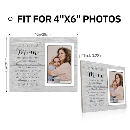 SteadStyle Mom Memorial Picture Frame– Memorial Gifts for Loss of Mother | Sympathy Gifts for Loss of Mom – Bereavement Keepsake for Loved One – Remembrance Photo Frame, Fits 4x6 Inch Photo