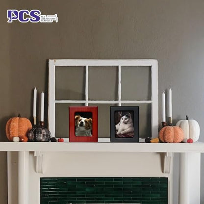 PCS Cat Urn for Ashes - Photo Urn, Black Small Pet Cremation Box - color: Black, size: S(0-25lbs)