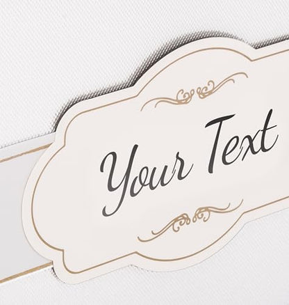 Merry Expressions Personalized Custom Printed Label (Without Box) - Gold or Silver Foil - Made Graduation & Wedding Card Box Comes Adhesive Strips on the Back - color: Personalized Label Only