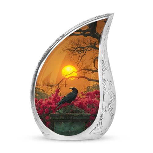 Sunset Urn, Decorative Urns, Keepsake Urn for Ashes for Women, Mini Urn for Ashes, Teardrop Urns for Human Ashes, Funeral Urn for Ashes Adult Male, Burial Urns for Adult Human Ashes 3inch,1pcs - size: Keepsake-1