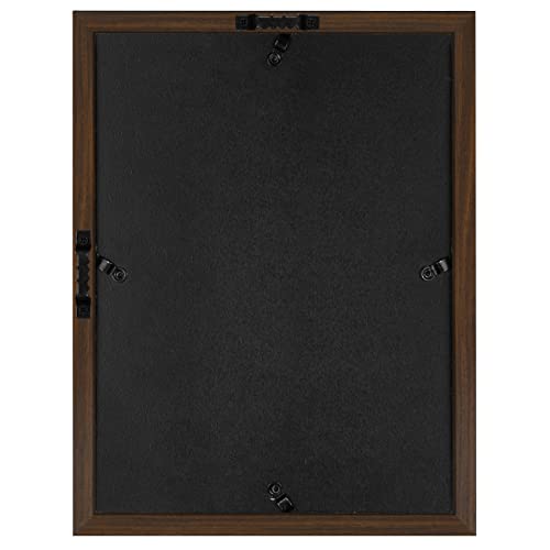 Americanflat 8.5x11 Shadow Box Frame with Shatter-Resistant Glass - Silhouette Collection - Large Shadow Box Display Case for Tabletop and Wall Display - Walnut with Soft Felt Back | Shatter-resistant glass, 1.5 inch interior depth, hangs vertical or hori