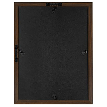 Americanflat 8.5x11 Shadow Box Frame with Shatter-Resistant Glass - Silhouette Collection - Large Shadow Box Display Case for Tabletop and Wall Display - Walnut with Soft Felt Back | Shatter-resistant glass, 1.5 inch interior depth, hangs vertical or hori