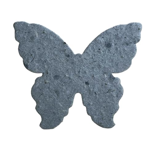Of The Earth Handmade Paper - Wildflower Seed Paper Butterfly Shape - Large 3" - Set of 24 (34s Blue Lotka) - color: 34s Blue Lotka