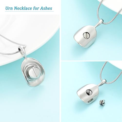 Hearbeingt Cowboy Hat Urn Necklace for Ashes Cremation Jewelry - color: Customize A