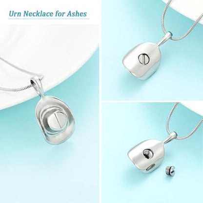 Hearbeingt Cowboy Hat Urn Necklace for Ashes Cremation Jewelry - color: Customize A