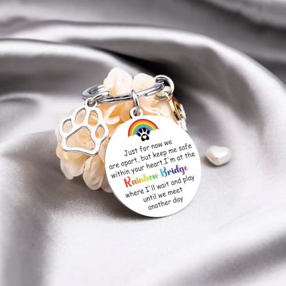 Dog Memorial Gifts for Loss of Dog Rainbow Bridge Keychain Pet Loss Gift | Dog Passing Away Gifts Pet Remembrance Gift In Memory of Dog Pets Loss Sympathy Gift Pet Memorial Keychain