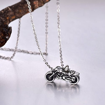 Motorcycle Cremation Jewelry Ashes Pendant Urn Necklace Memorial Keepsake - style: Necklace-motorcycle2
