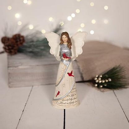 Pavilion Gift Company - in Loving Memory - 7.5" Angel Figurine in Memory Loss Bereavement Funeral Condolence Grief Cardinal Present