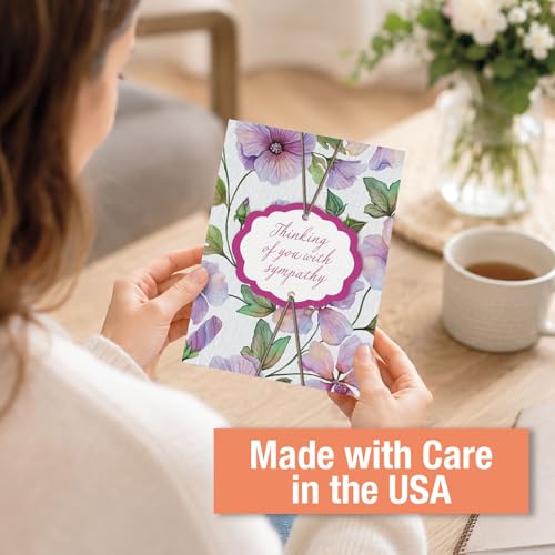 Current Expressions Sympathy Cards with Envelopes- Set of 20 Bulk Assortment II (10 Designs), Large 5" x 7" Condolences Cards, Sentiments Inside, White Envelopes - style: Expressions